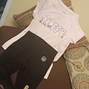 Miffy Kids Charcoal Leggings And Top Girls.